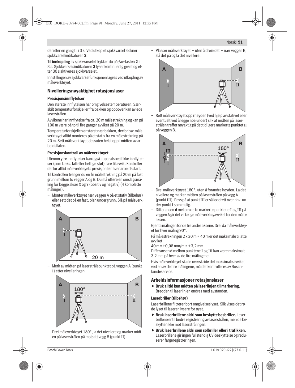 Bosch GRL 400 H Professional User Manual | Page 91 / 259