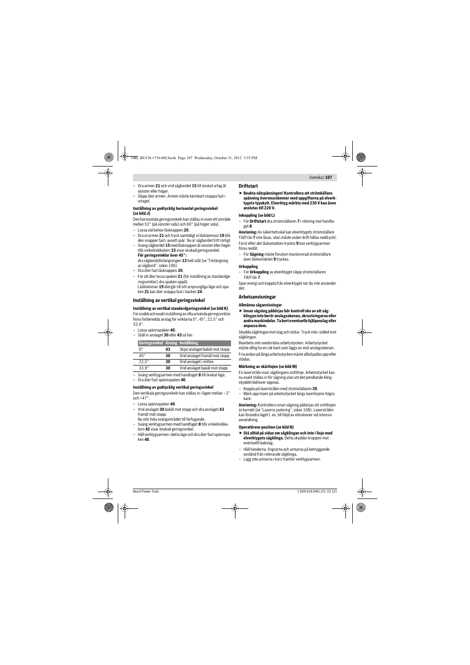 Bosch GCM 8 SJL Professional User Manual | Page 107 / 332