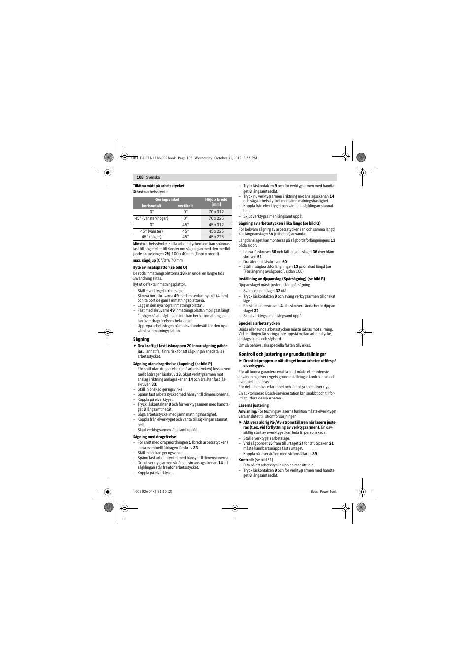 Bosch GCM 8 SJL Professional User Manual | Page 108 / 332