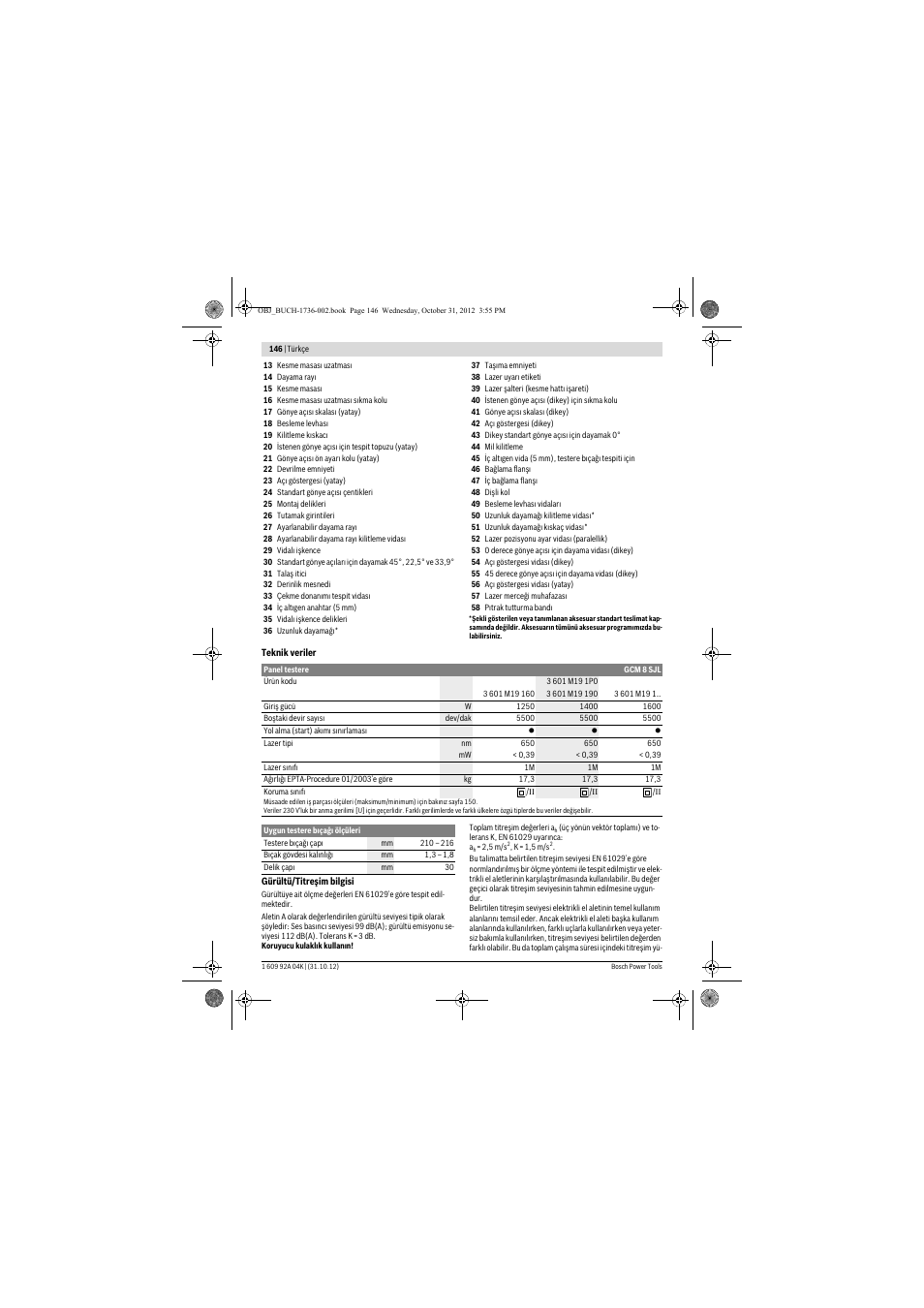 Bosch GCM 8 SJL Professional User Manual | Page 146 / 332