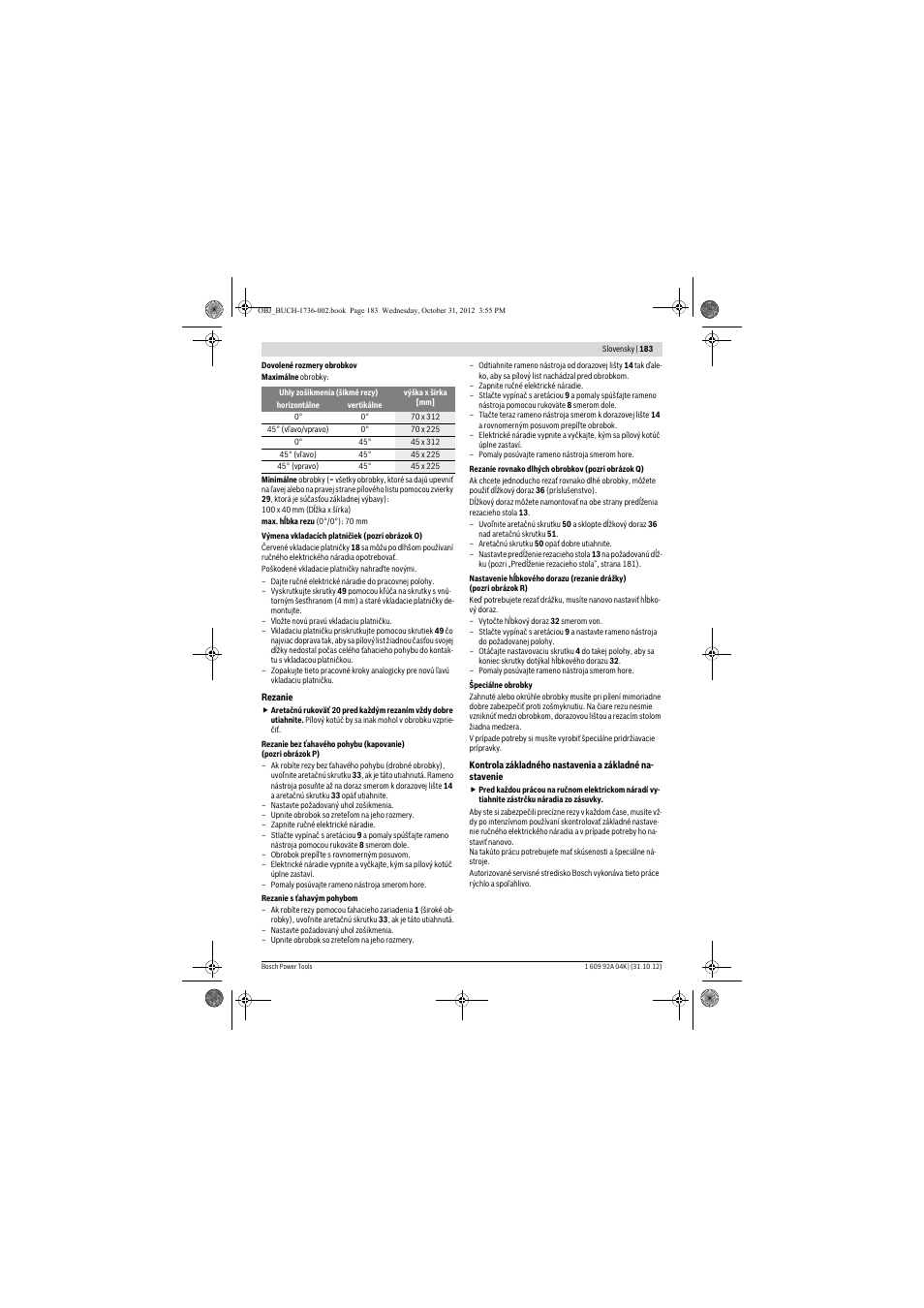 Bosch GCM 8 SJL Professional User Manual | Page 183 / 332