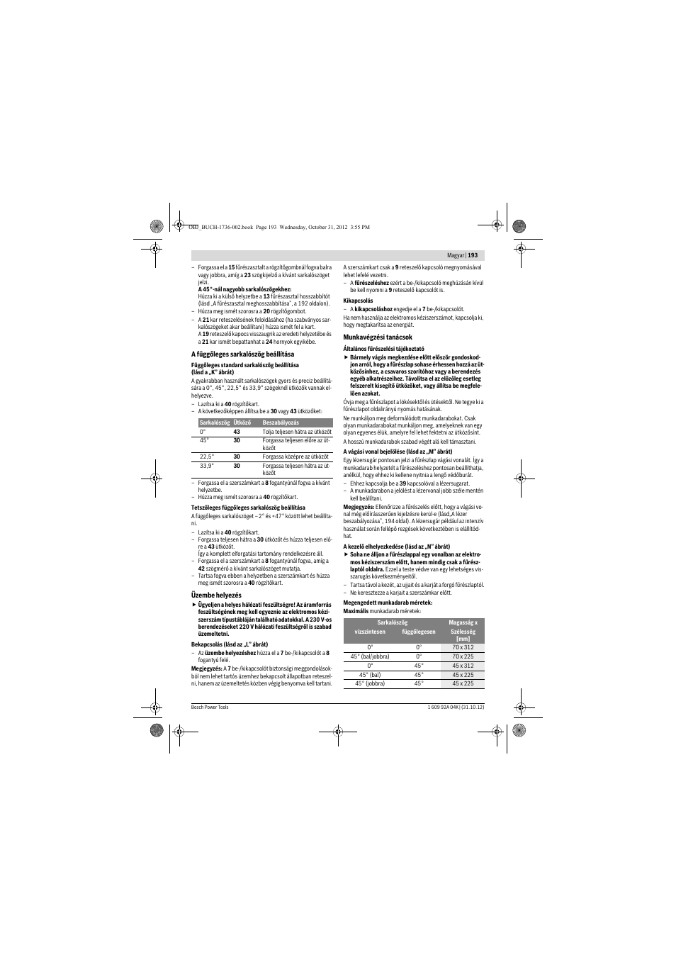 Bosch GCM 8 SJL Professional User Manual | Page 193 / 332