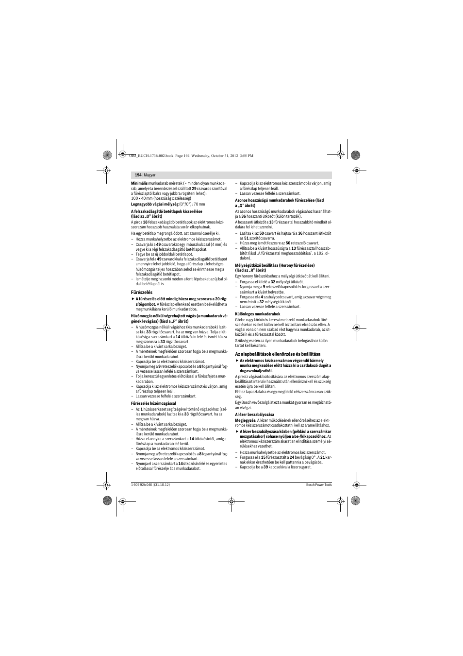 Bosch GCM 8 SJL Professional User Manual | Page 194 / 332