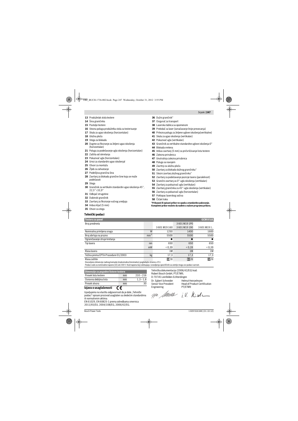 Bosch GCM 8 SJL Professional User Manual | Page 247 / 332