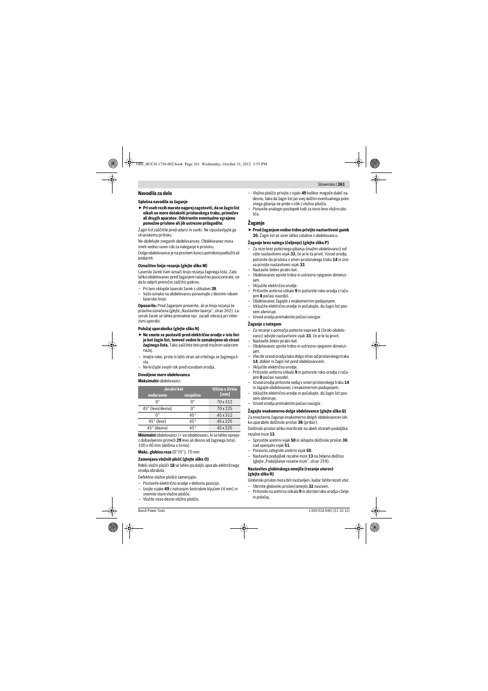 Bosch GCM 8 SJL Professional User Manual | Page 261 / 332