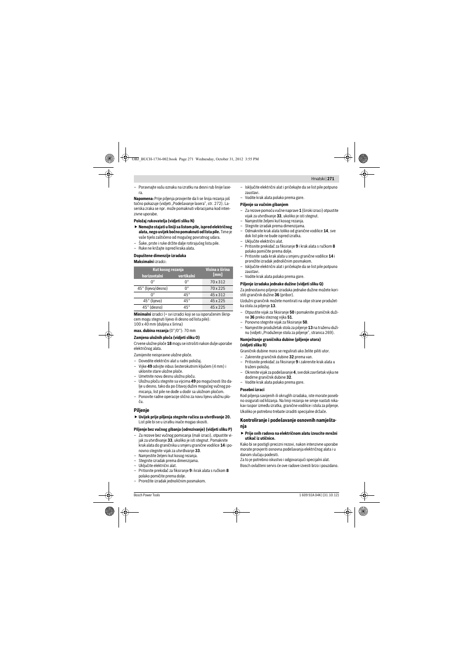 Bosch GCM 8 SJL Professional User Manual | Page 271 / 332