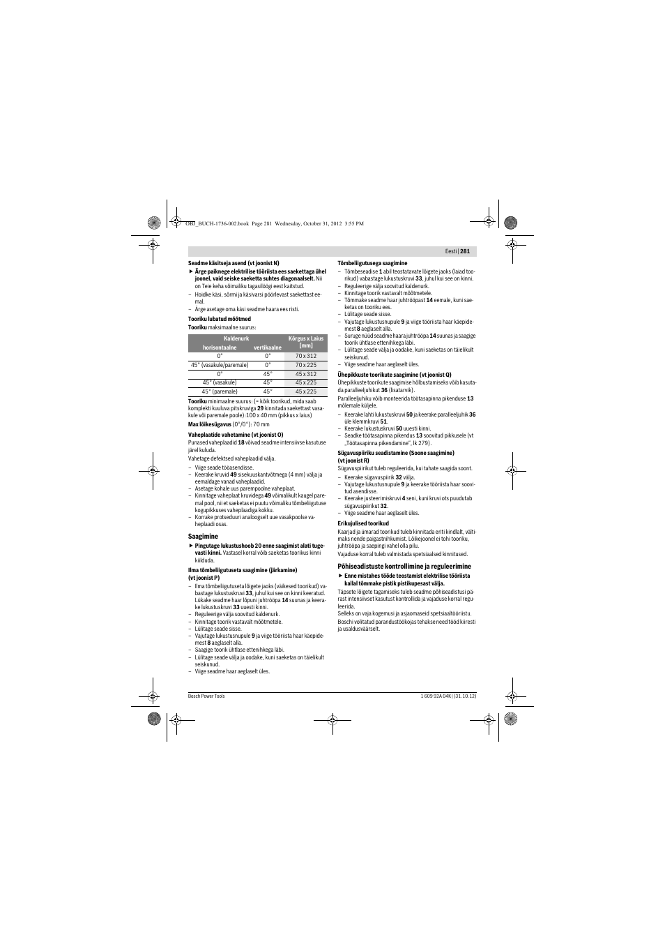 Bosch GCM 8 SJL Professional User Manual | Page 281 / 332