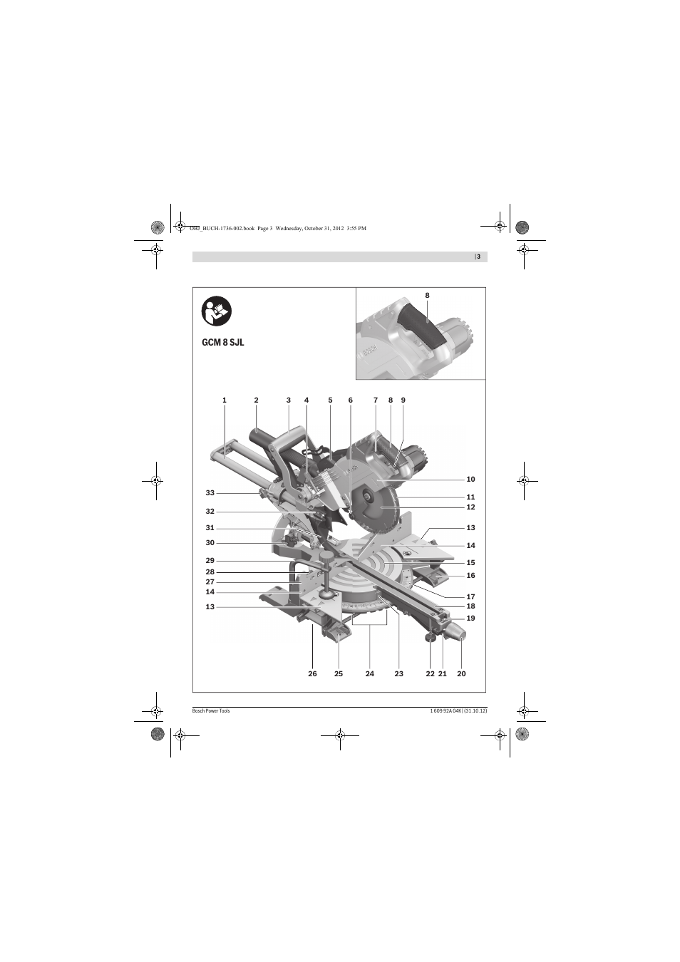 Bosch GCM 8 SJL Professional User Manual | Page 3 / 332