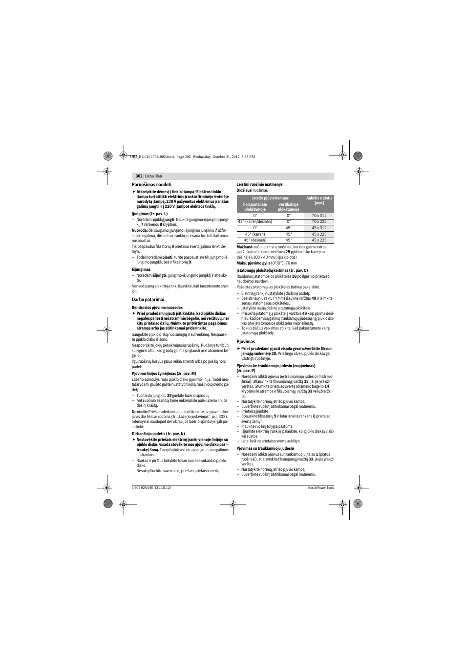 Bosch GCM 8 SJL Professional User Manual | Page 302 / 332