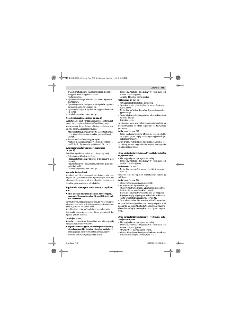 Bosch GCM 8 SJL Professional User Manual | Page 303 / 332