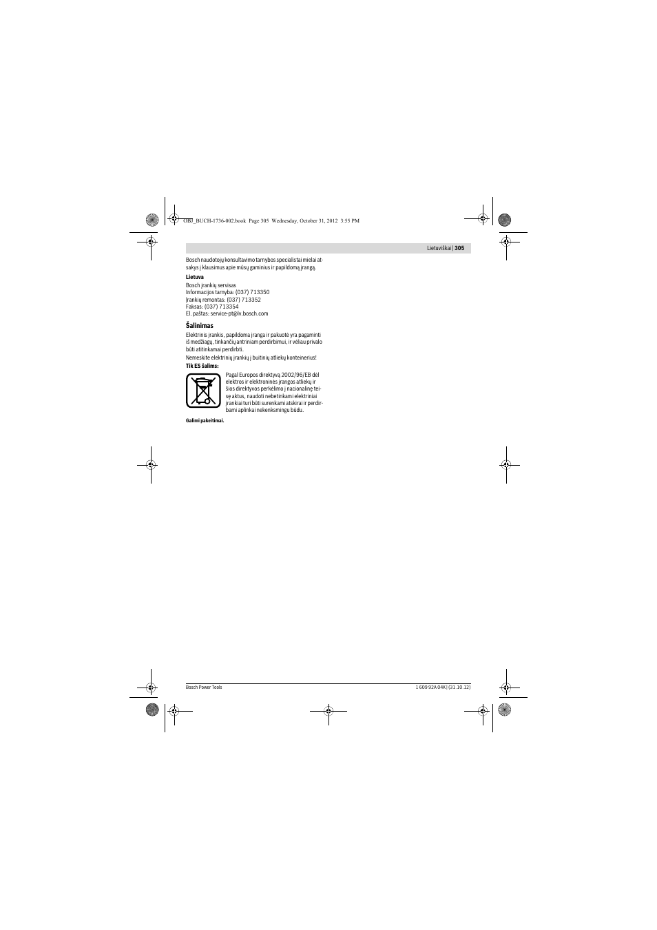 Bosch GCM 8 SJL Professional User Manual | Page 305 / 332