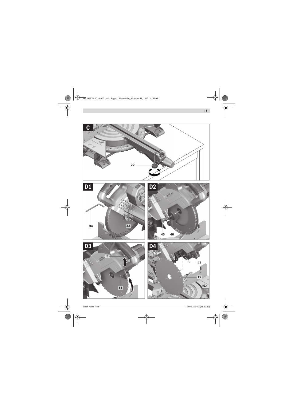 D4 d3 d2 d1 c | Bosch GCM 8 SJL Professional User Manual | Page 5 / 332