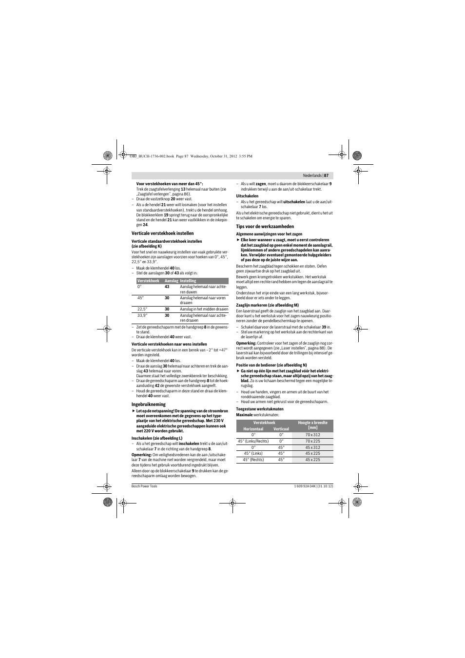 Bosch GCM 8 SJL Professional User Manual | Page 87 / 332