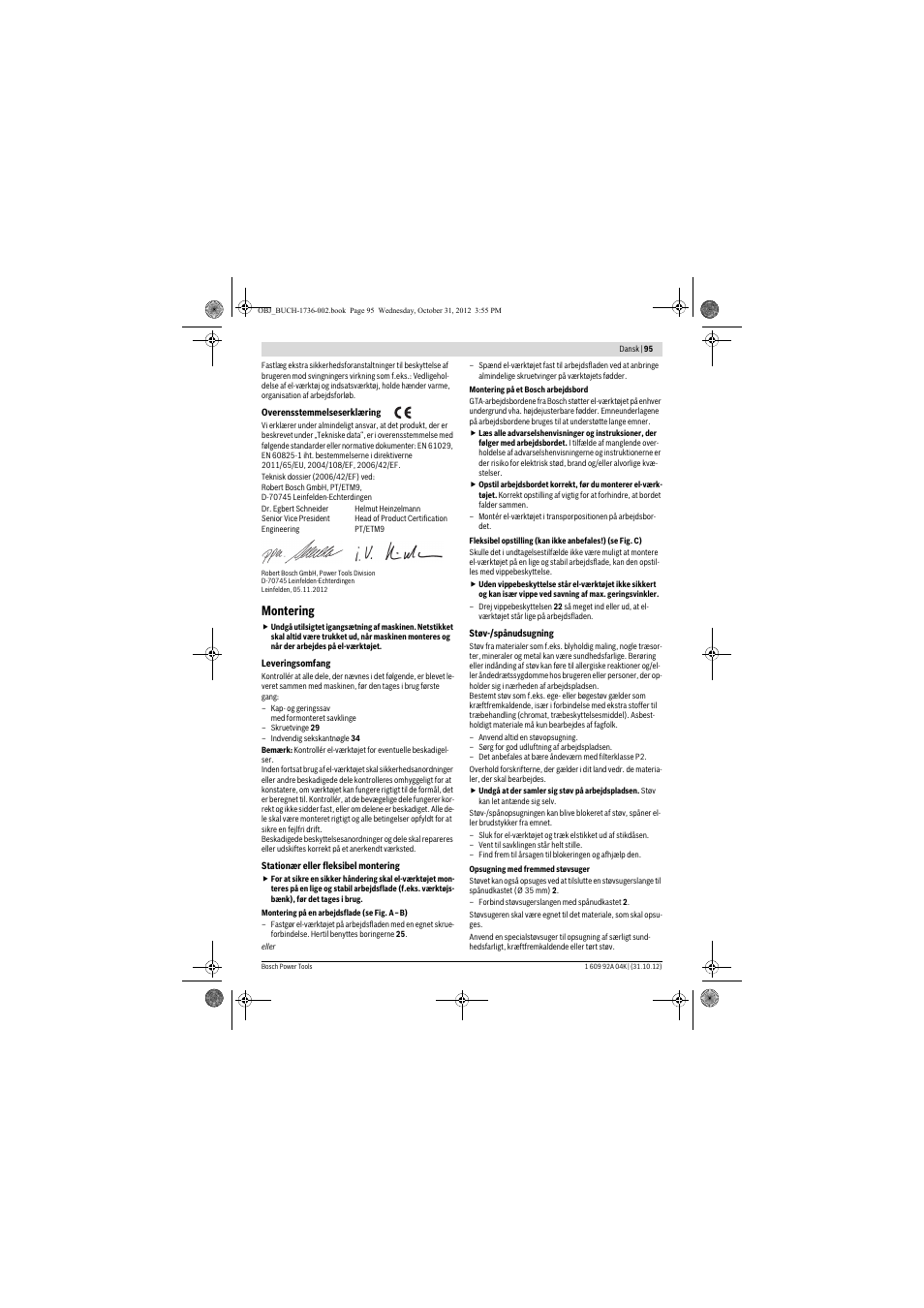 Montering | Bosch GCM 8 SJL Professional User Manual | Page 95 / 332