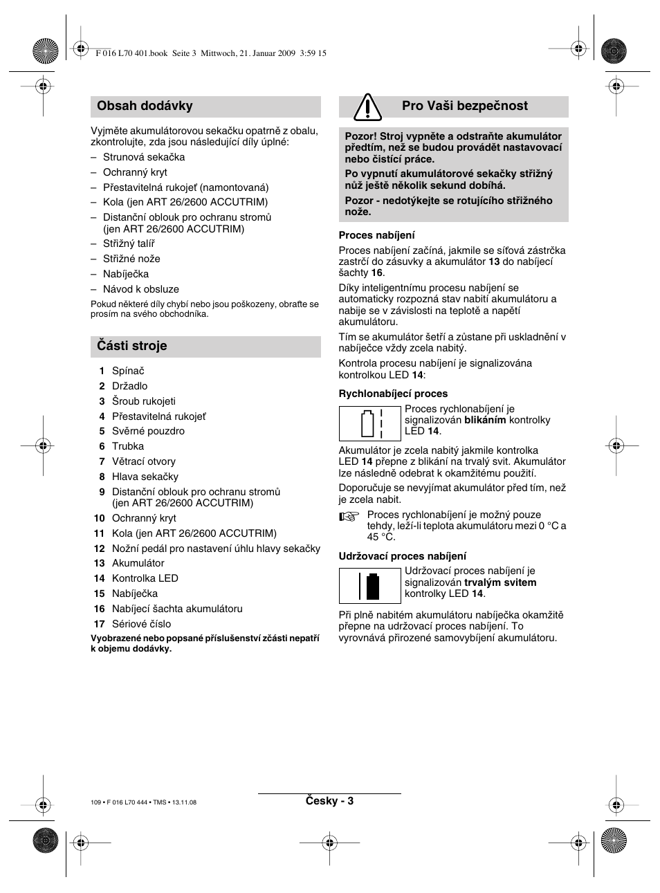 Bosch ART 23 Accutrim User Manual | Page 109 / 201