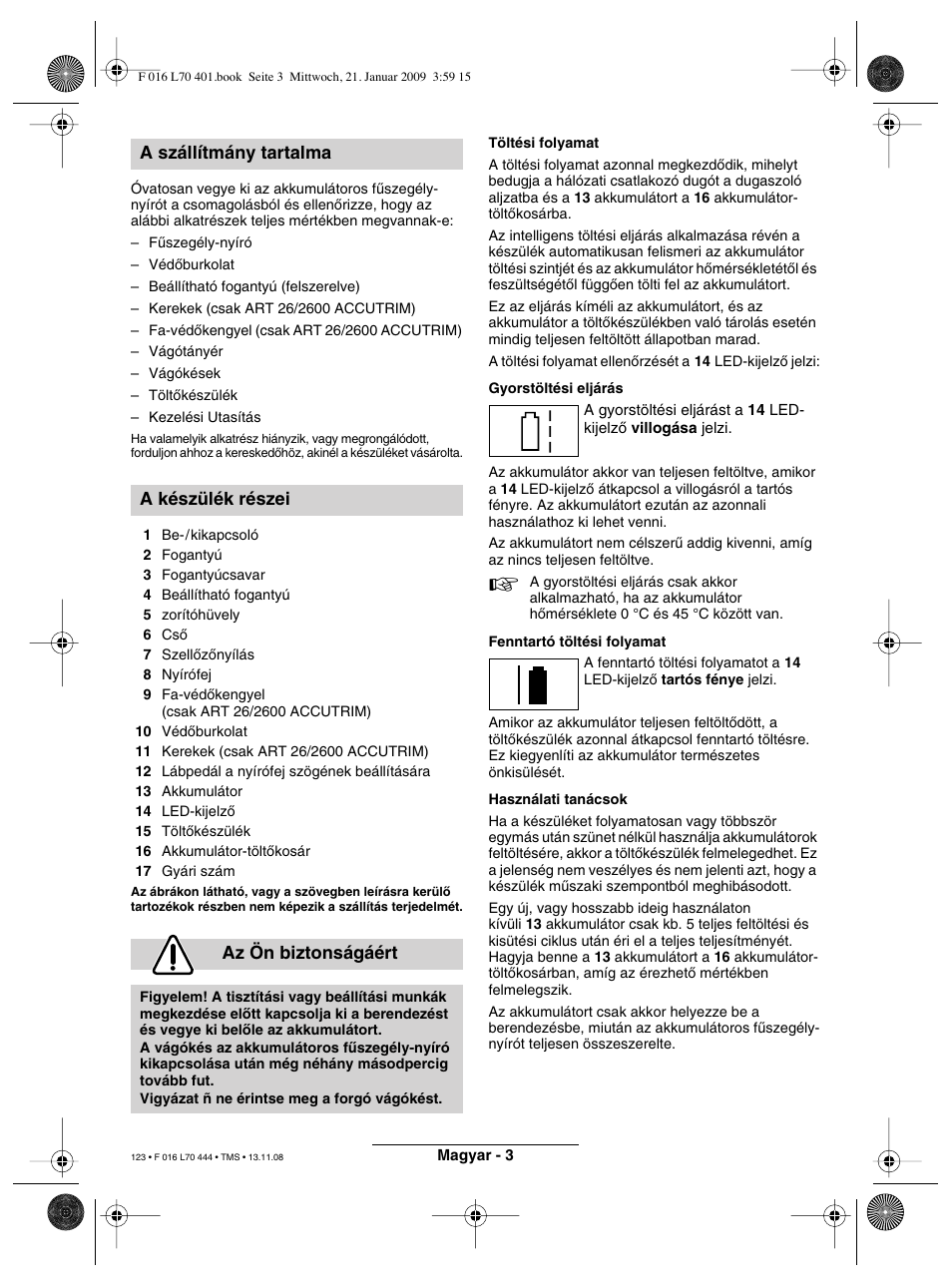 Bosch ART 23 Accutrim User Manual | Page 123 / 201