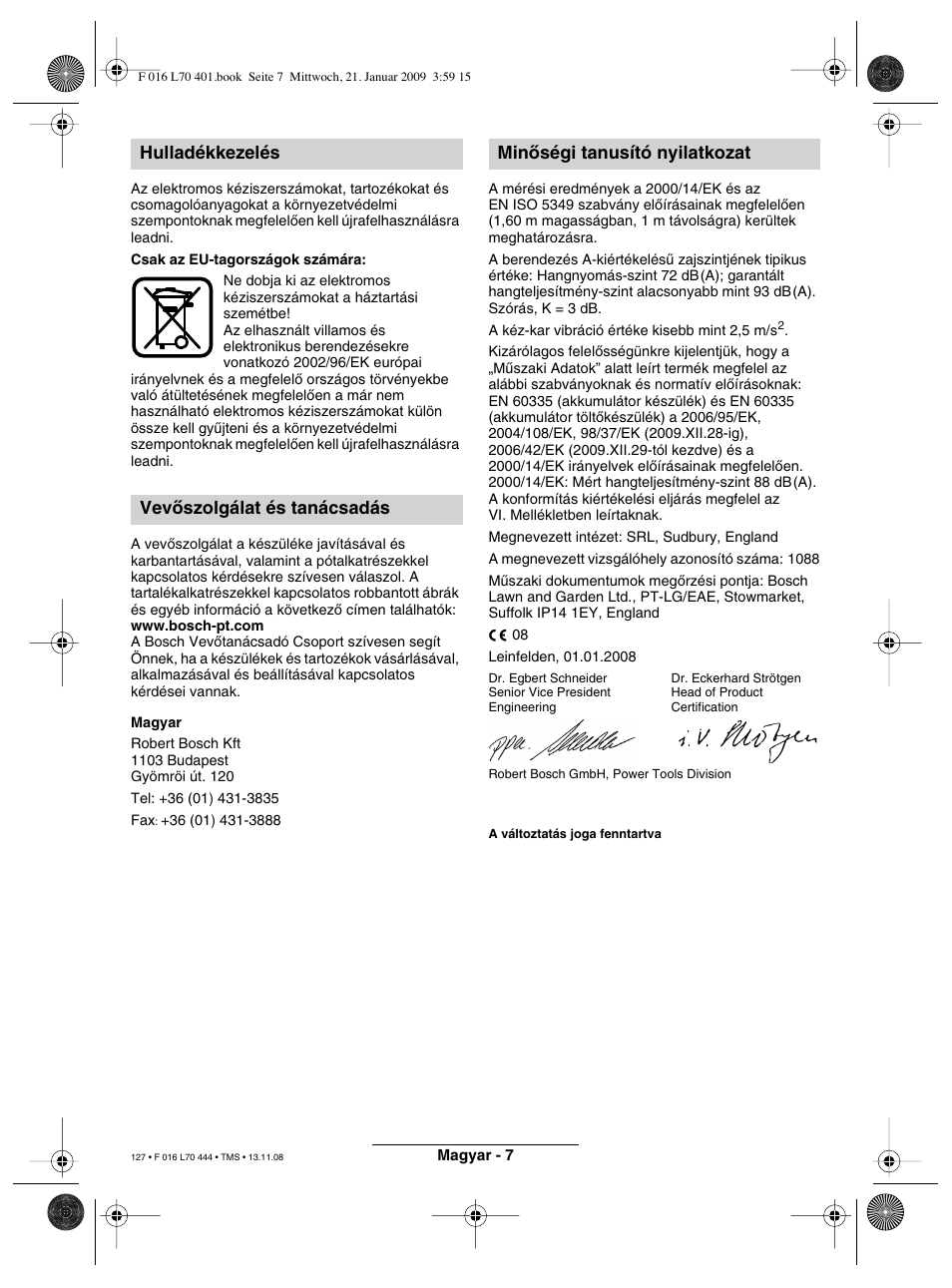 Bosch ART 23 Accutrim User Manual | Page 127 / 201