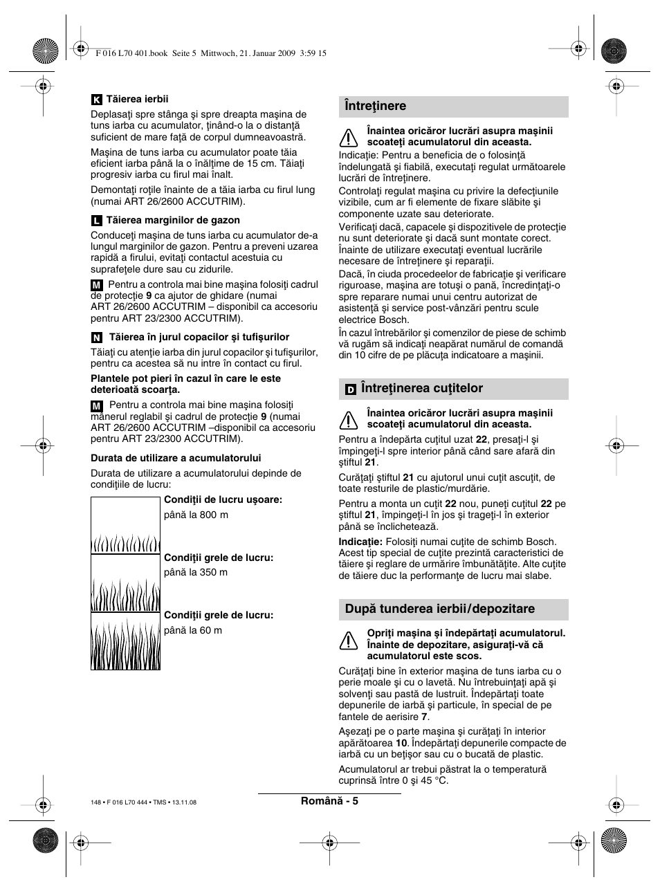 Bosch ART 23 Accutrim User Manual | Page 148 / 201