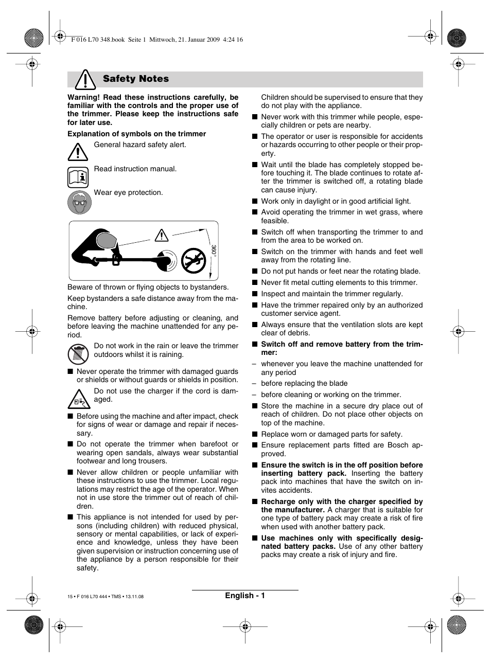 Bosch ART 23 Accutrim User Manual | Page 15 / 201