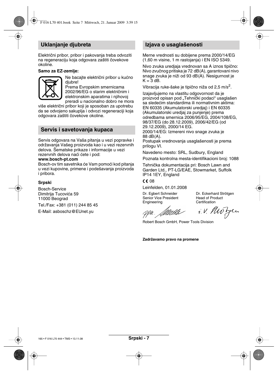 Bosch ART 23 Accutrim User Manual | Page 165 / 201