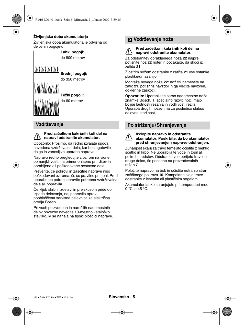 Bosch ART 23 Accutrim User Manual | Page 170 / 201