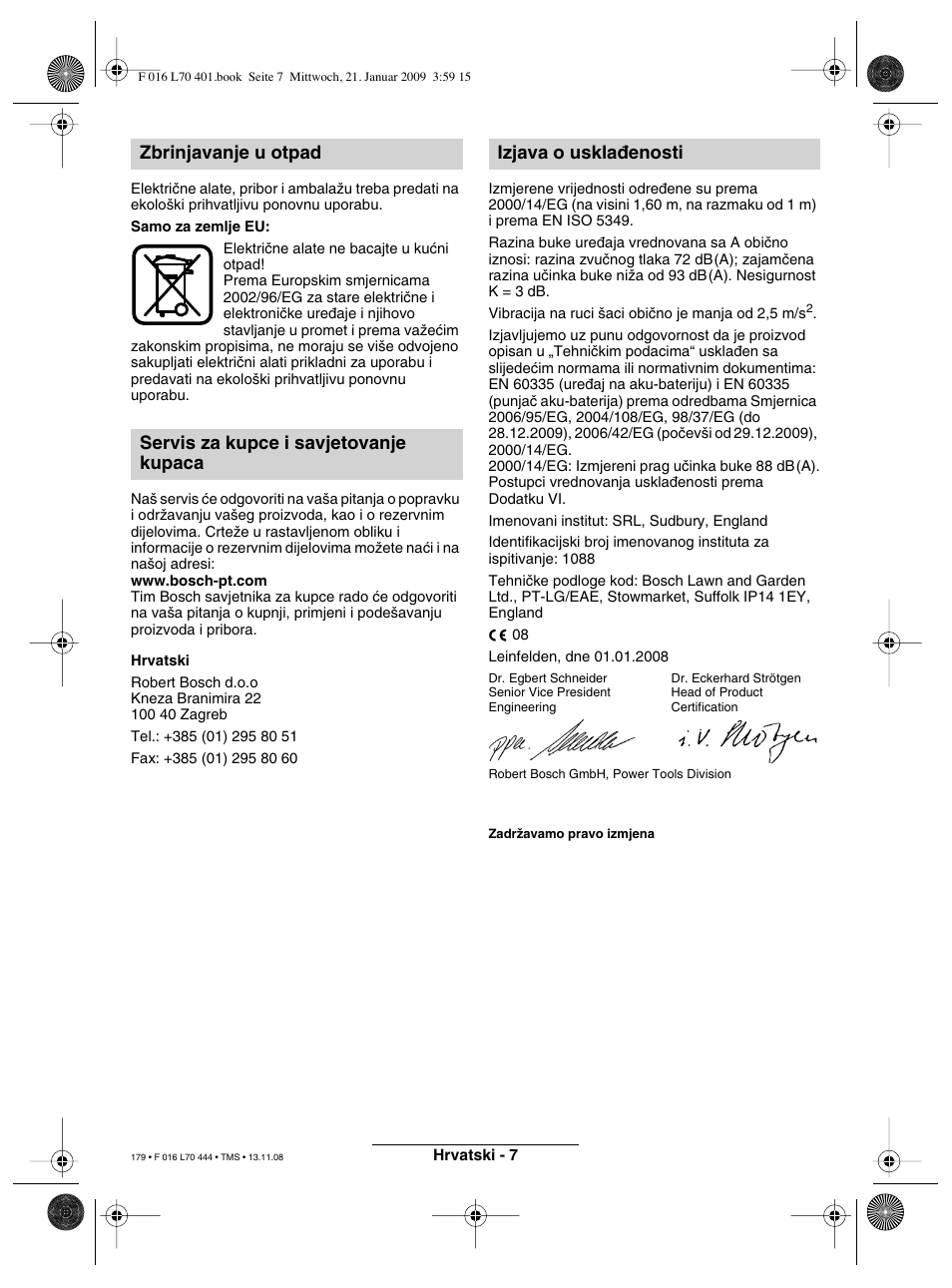 Bosch ART 23 Accutrim User Manual | Page 179 / 201