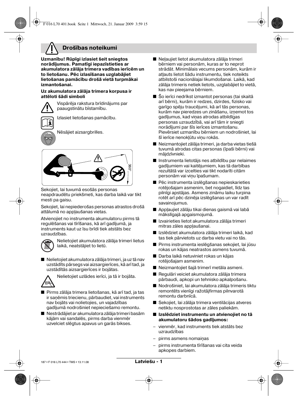 Bosch ART 23 Accutrim User Manual | Page 187 / 201