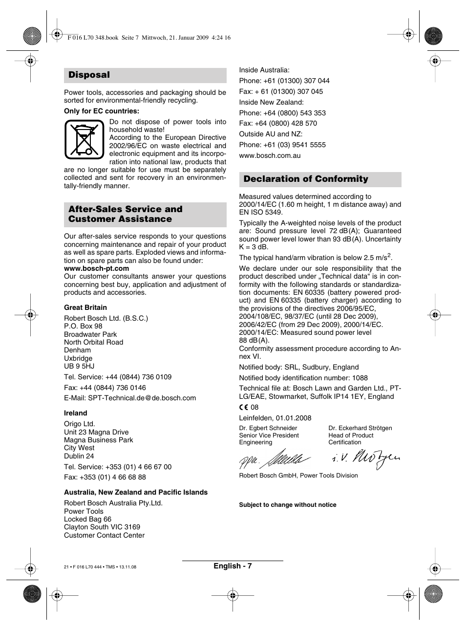 Bosch ART 23 Accutrim User Manual | Page 21 / 201