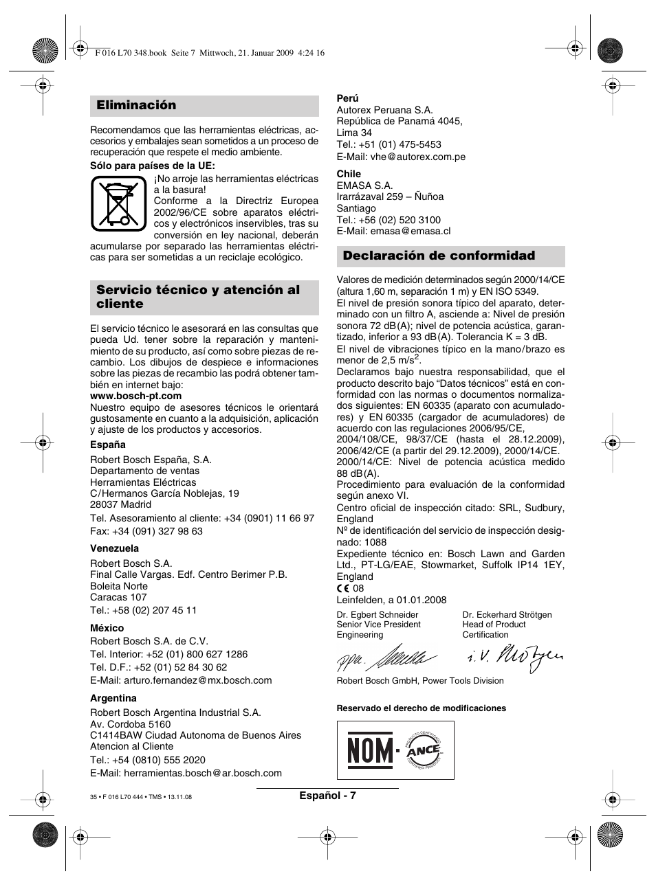 Español - 7 | Bosch ART 23 Accutrim User Manual | Page 35 / 201