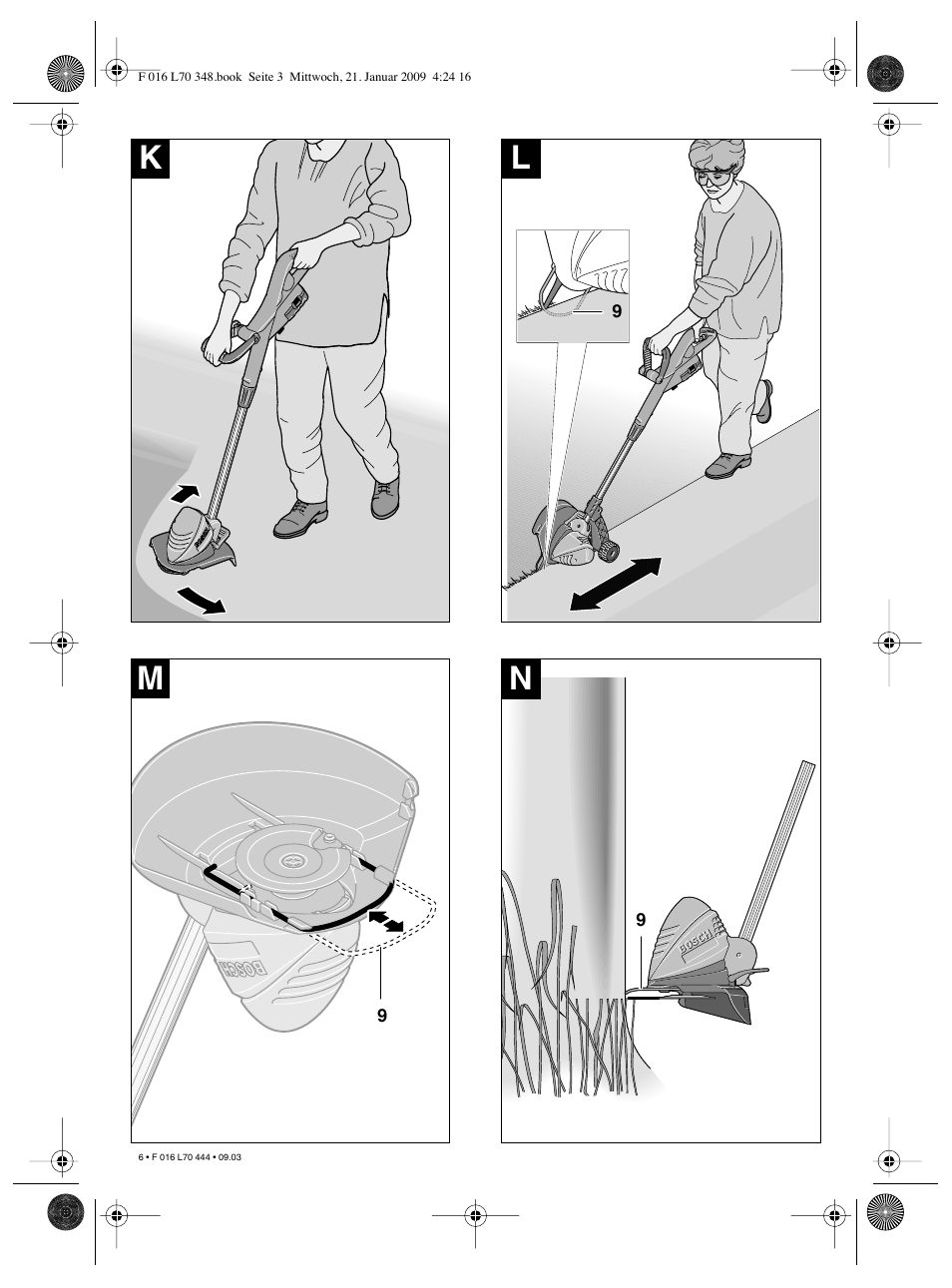 Mn k l | Bosch ART 23 Accutrim User Manual | Page 6 / 201