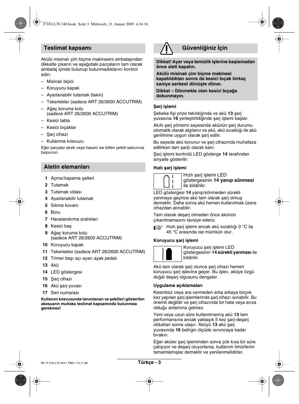 Bosch ART 23 Accutrim User Manual | Page 95 / 201