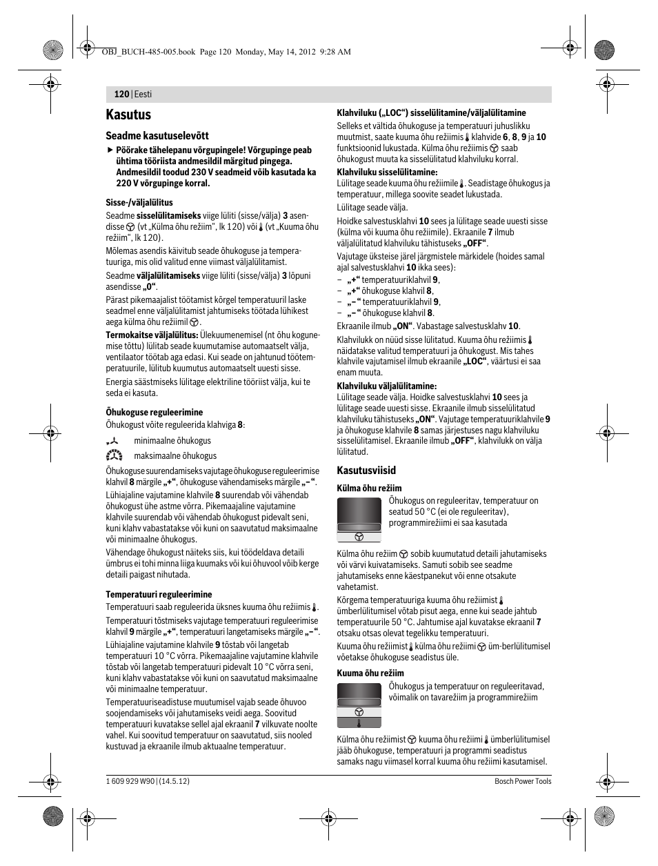 Kasutus | Bosch GHG 660 LCD Professional User Manual | Page 120 / 142