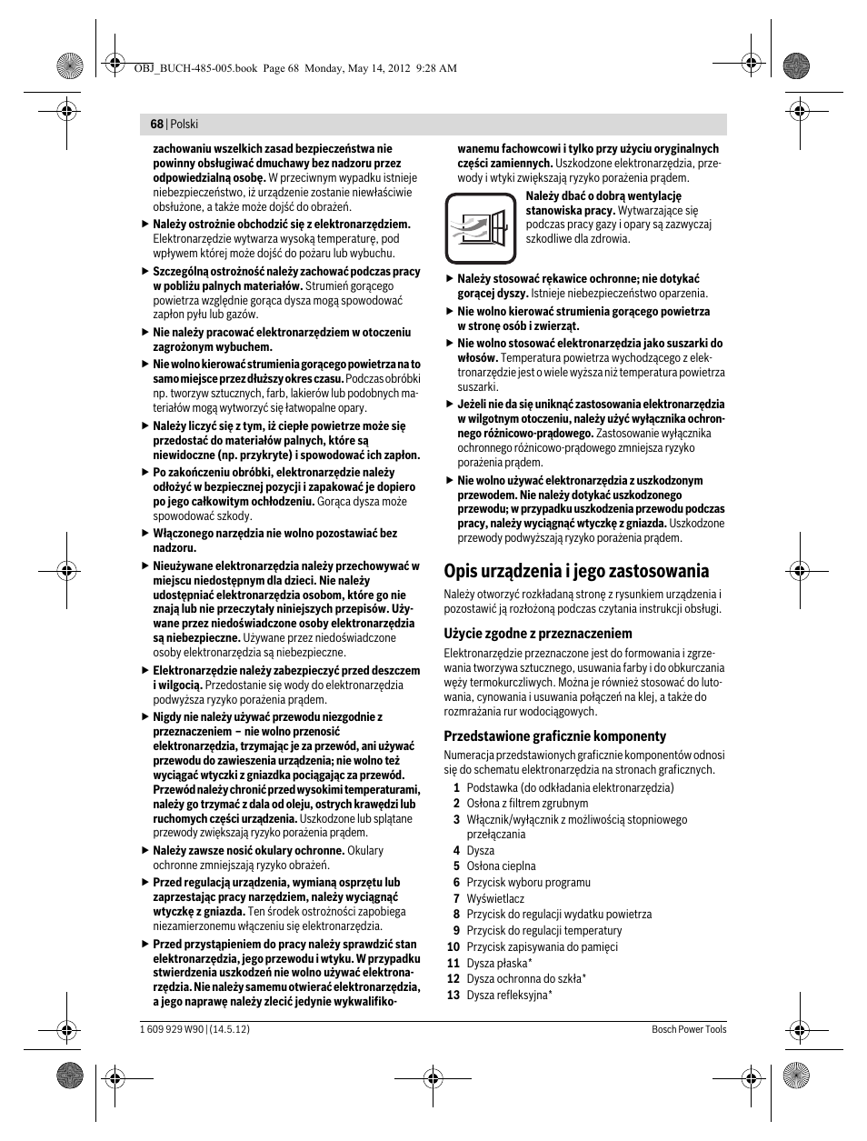 Opis urządzenia i jego zastosowania | Bosch GHG 660 LCD Professional User Manual | Page 68 / 142