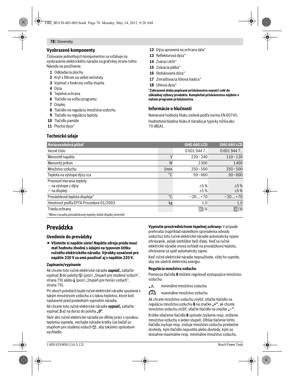 Prevádzka | Bosch GHG 660 LCD Professional User Manual | Page 78 / 142