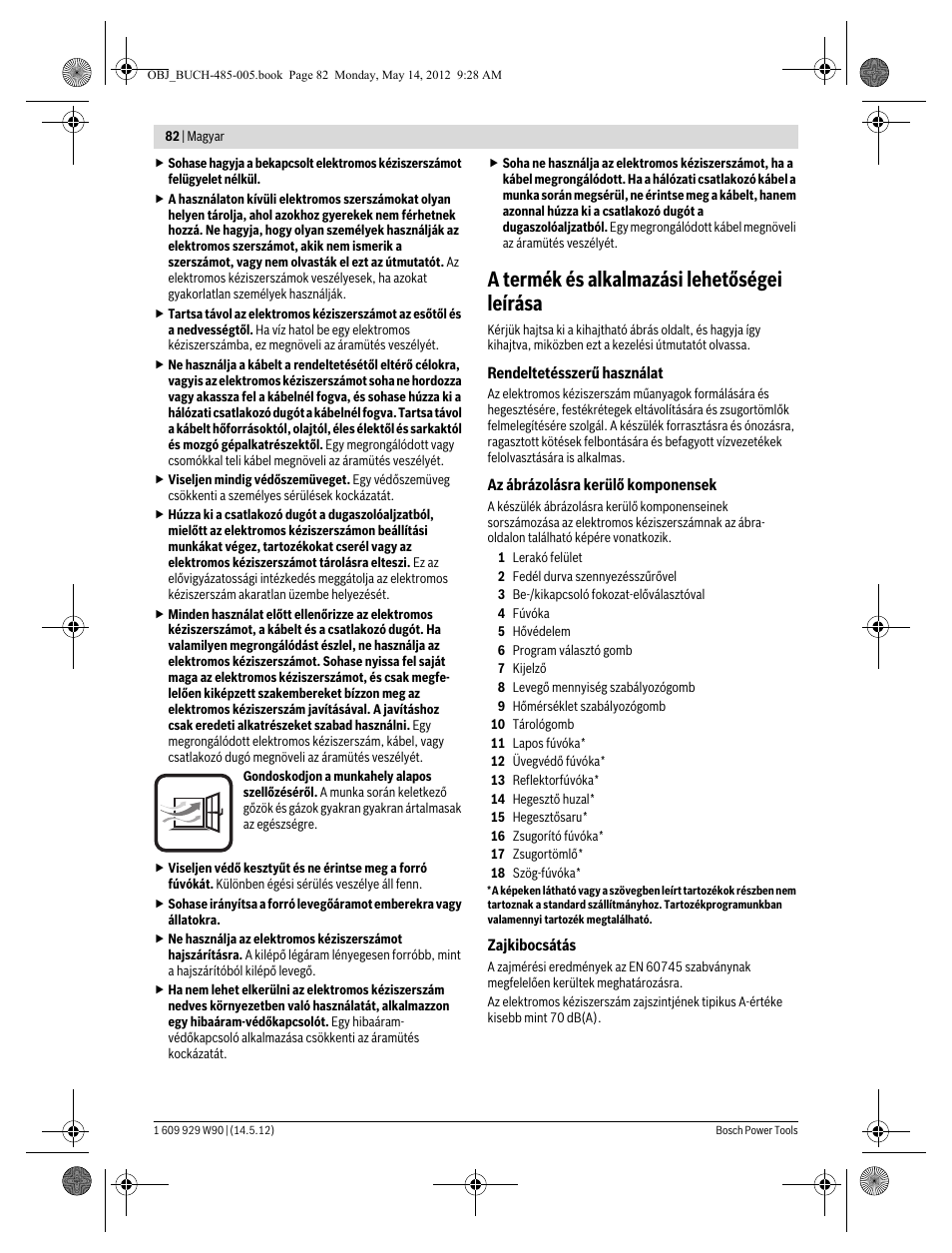 A termék és alkalmazási lehetőségei leírása | Bosch GHG 660 LCD Professional User Manual | Page 82 / 142