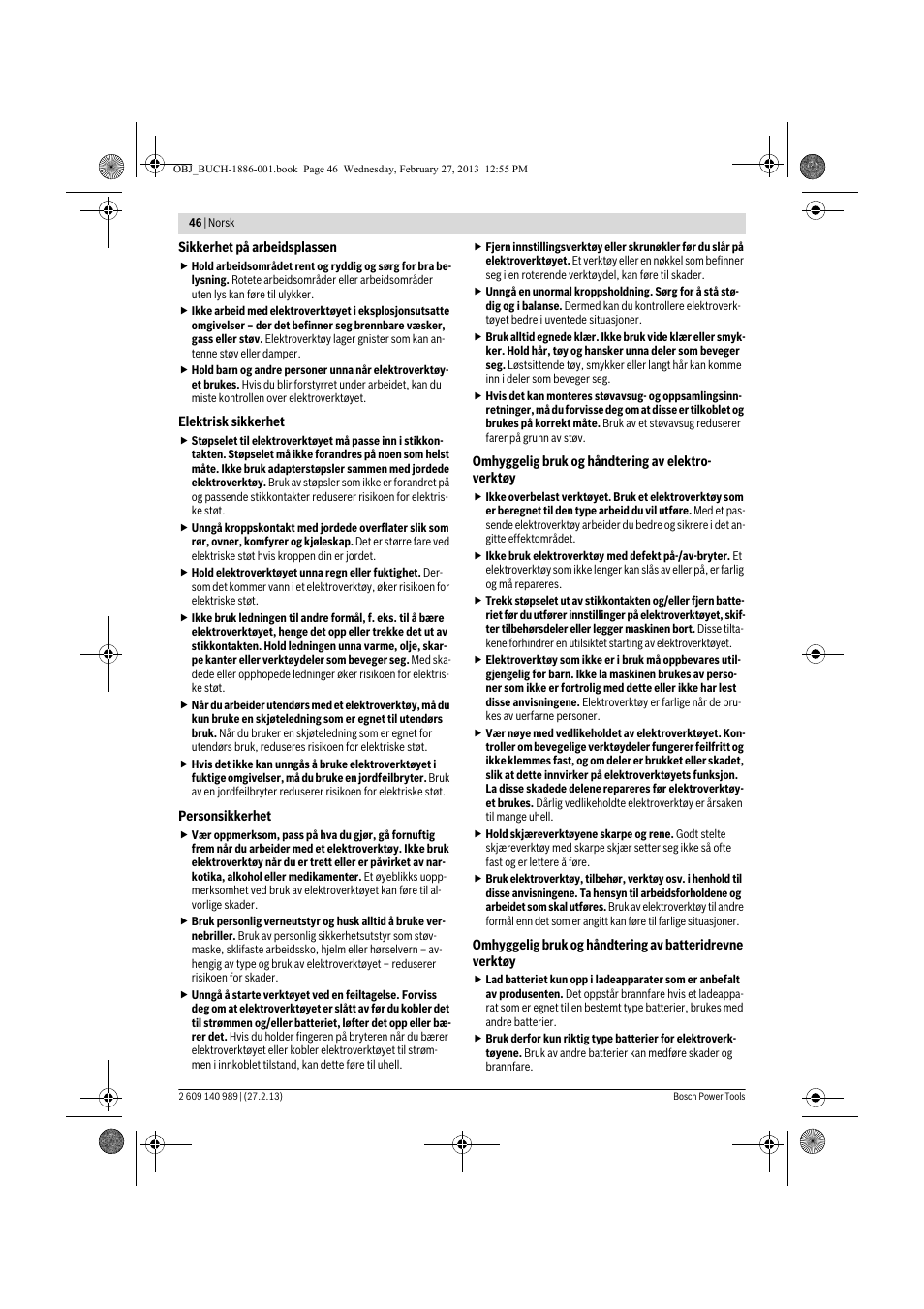 Bosch GSR 18-2-LI Professional User Manual | Page 46 / 146