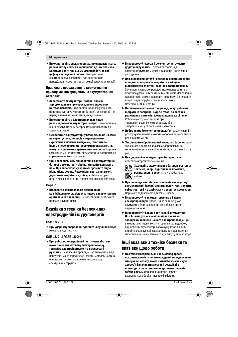 Bosch GSR 18-2-LI Professional User Manual | Page 90 / 146