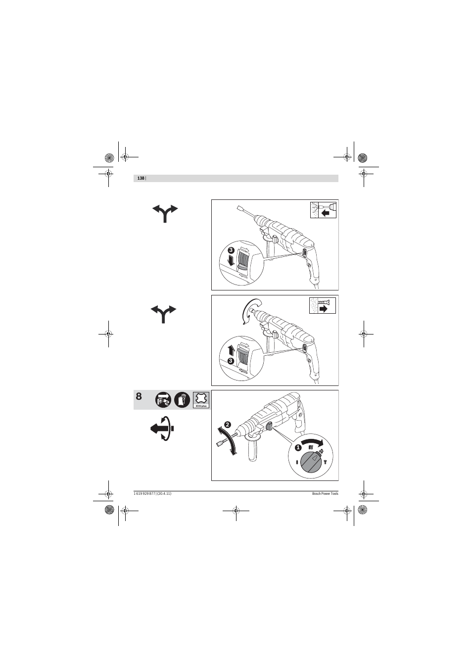 Bosch GBH 2-28 DFV Professional User Manual | Page 138 / 142