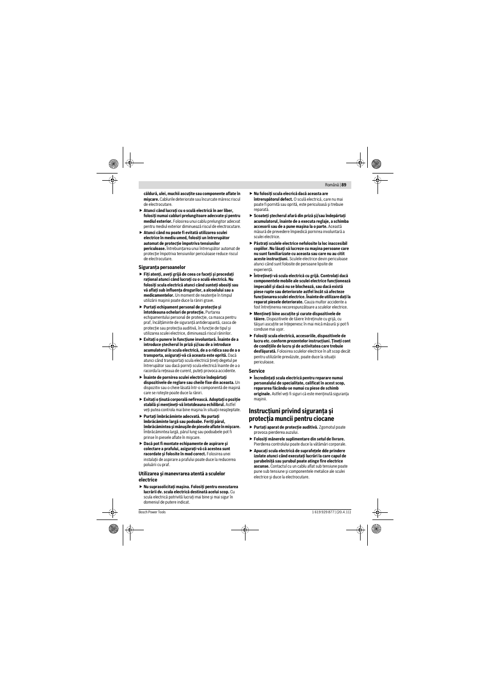 Bosch GBH 2-28 DFV Professional User Manual | Page 89 / 142