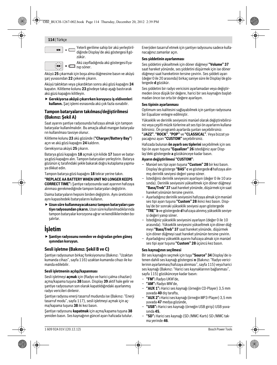 Işletim | Bosch GML 50 Professional User Manual | Page 114 / 262