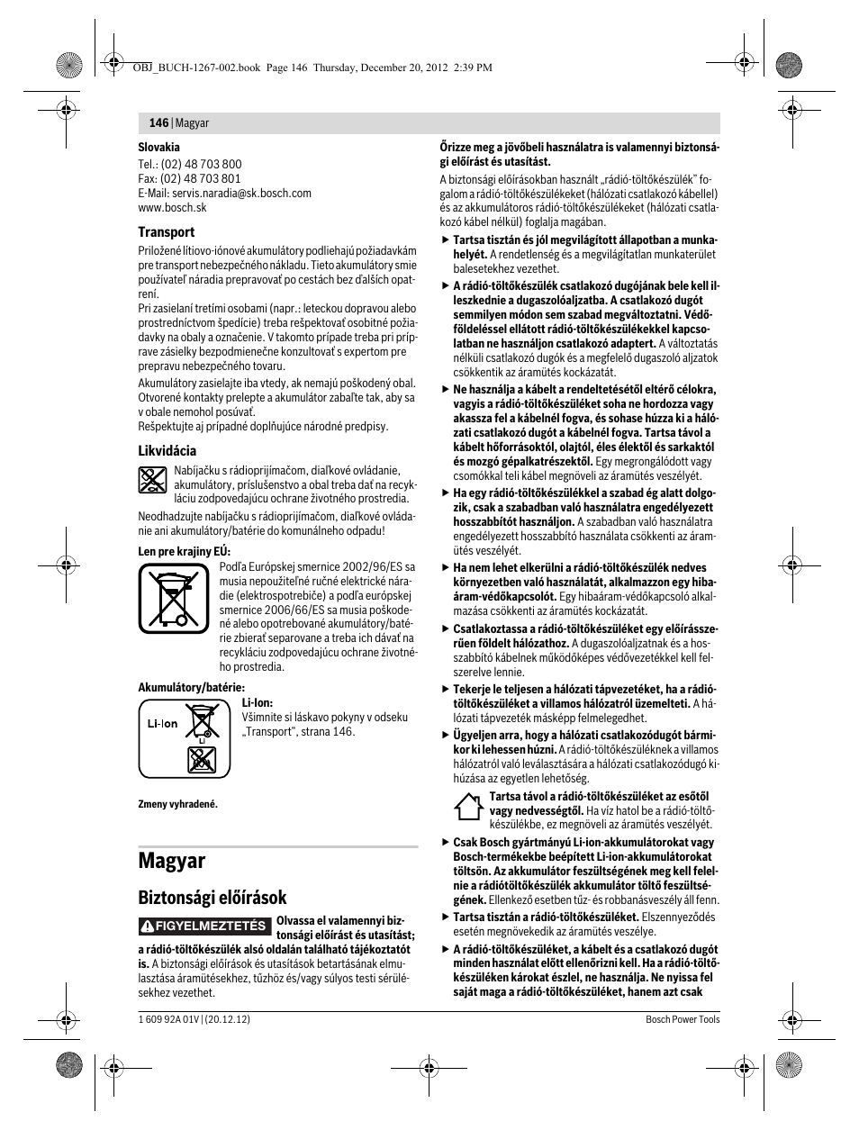 Magyar, Biztonsági előírások | Bosch GML 50 Professional User Manual | Page 146 / 262