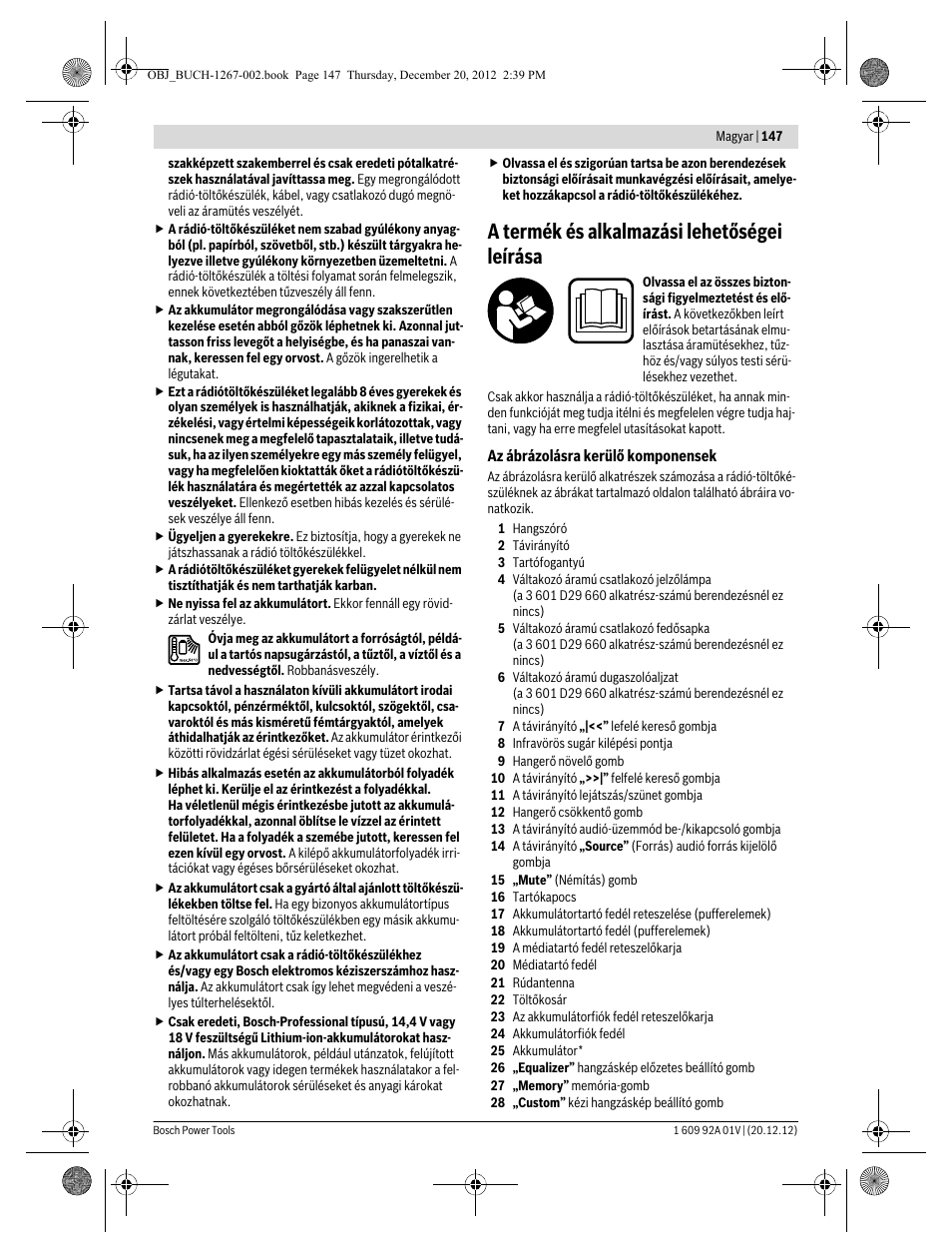 A termék és alkalmazási lehetőségei leírása | Bosch GML 50 Professional User Manual | Page 147 / 262