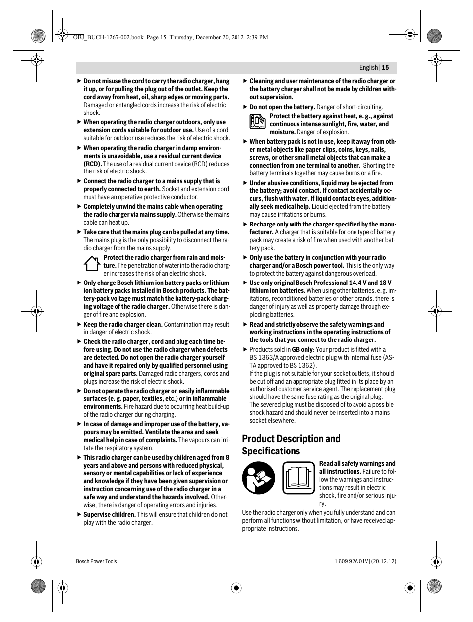 Product description and specifications | Bosch GML 50 Professional User Manual | Page 15 / 262