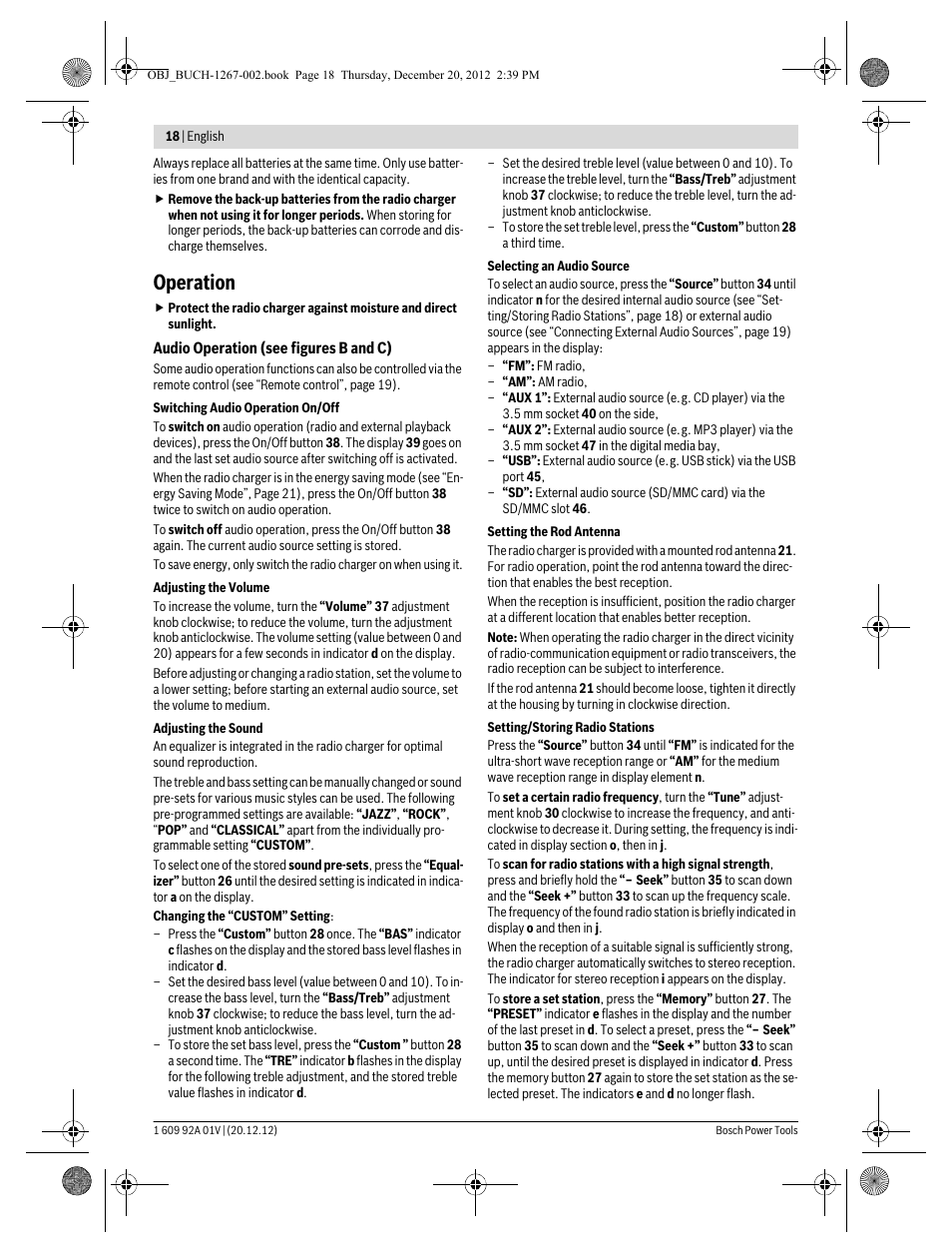 Operation | Bosch GML 50 Professional User Manual | Page 18 / 262