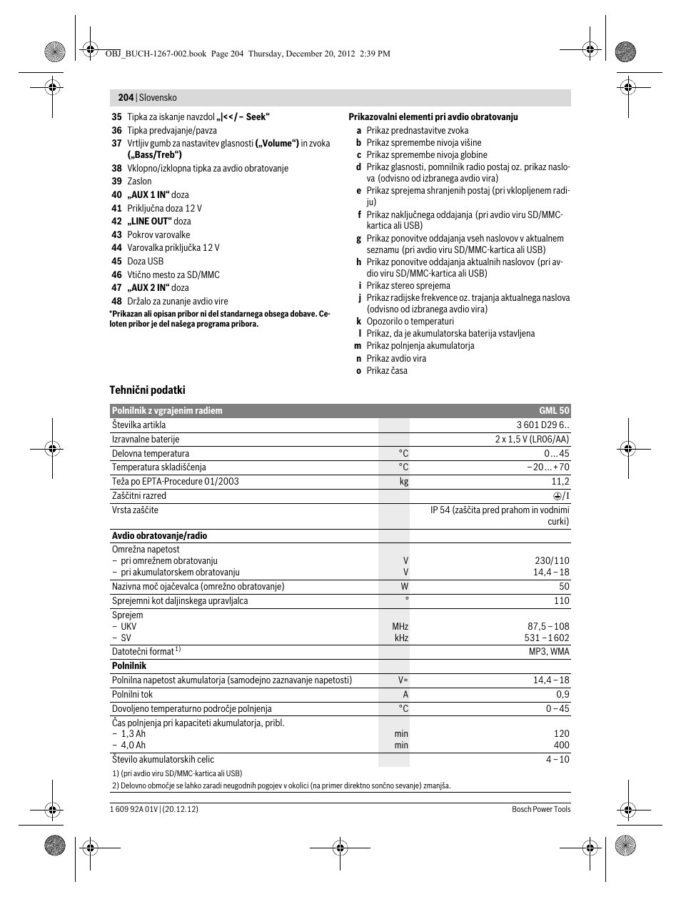 Bosch GML 50 Professional User Manual | Page 204 / 262