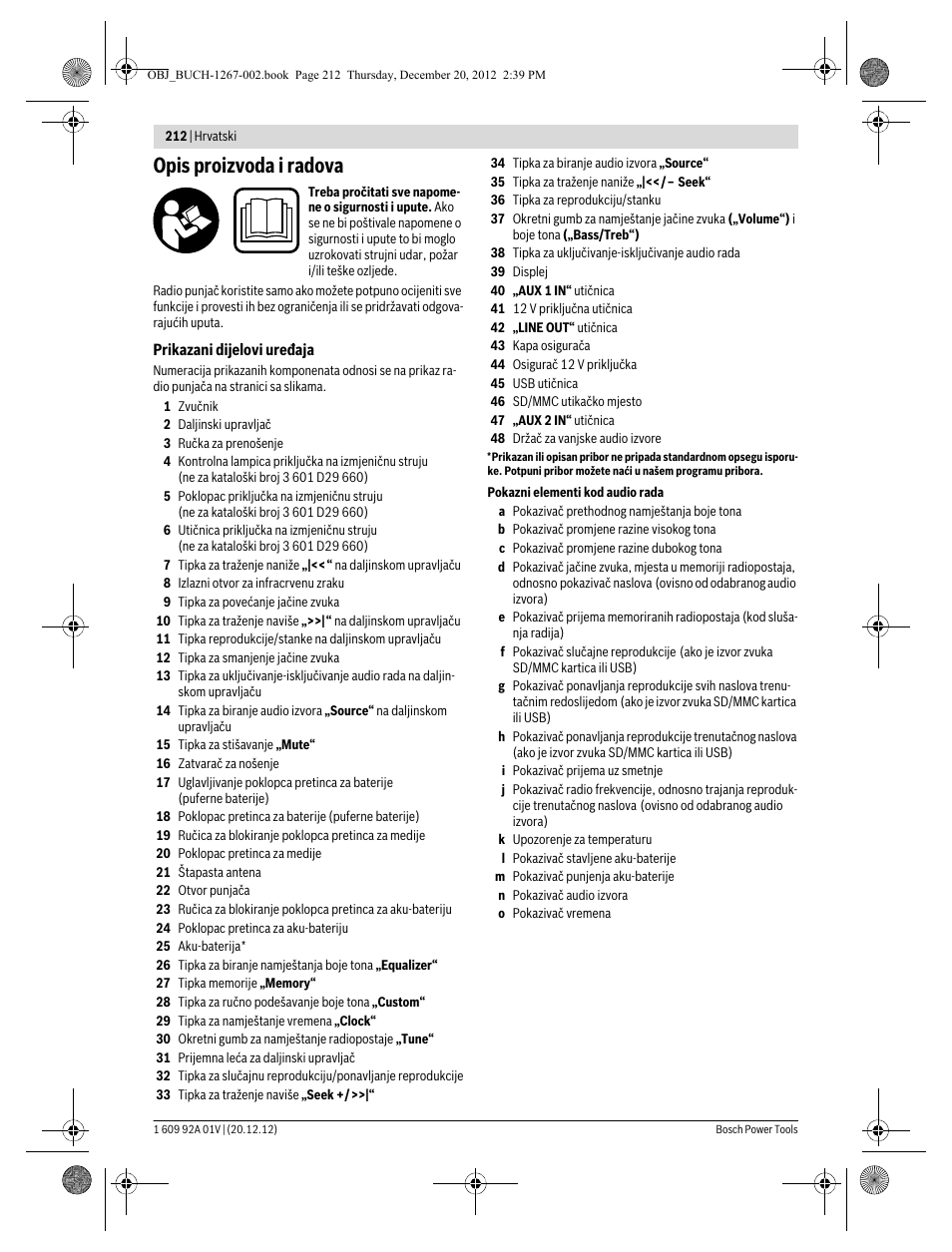 Opis proizvoda i radova | Bosch GML 50 Professional User Manual | Page 212 / 262