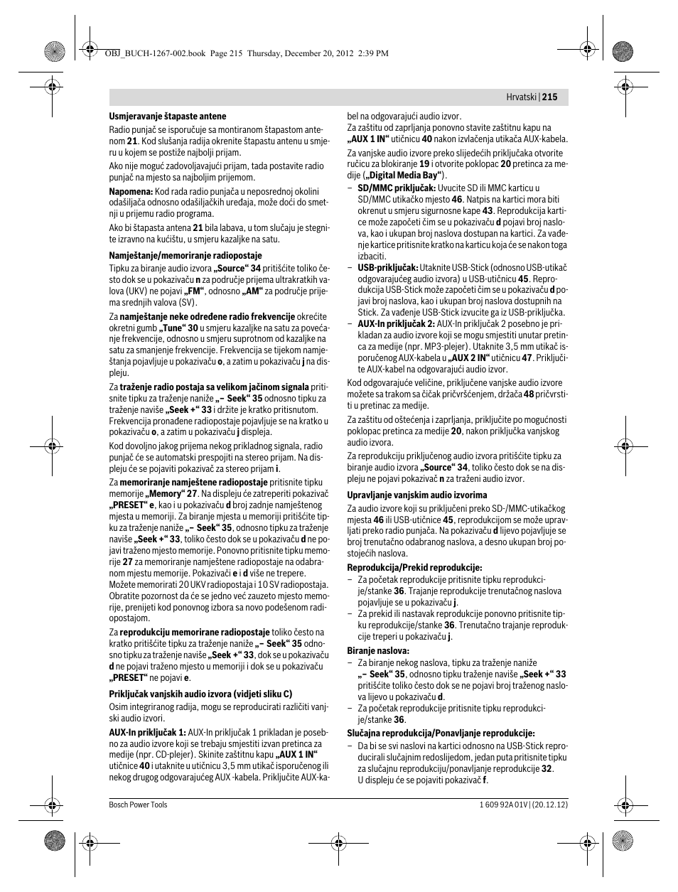 Bosch GML 50 Professional User Manual | Page 215 / 262