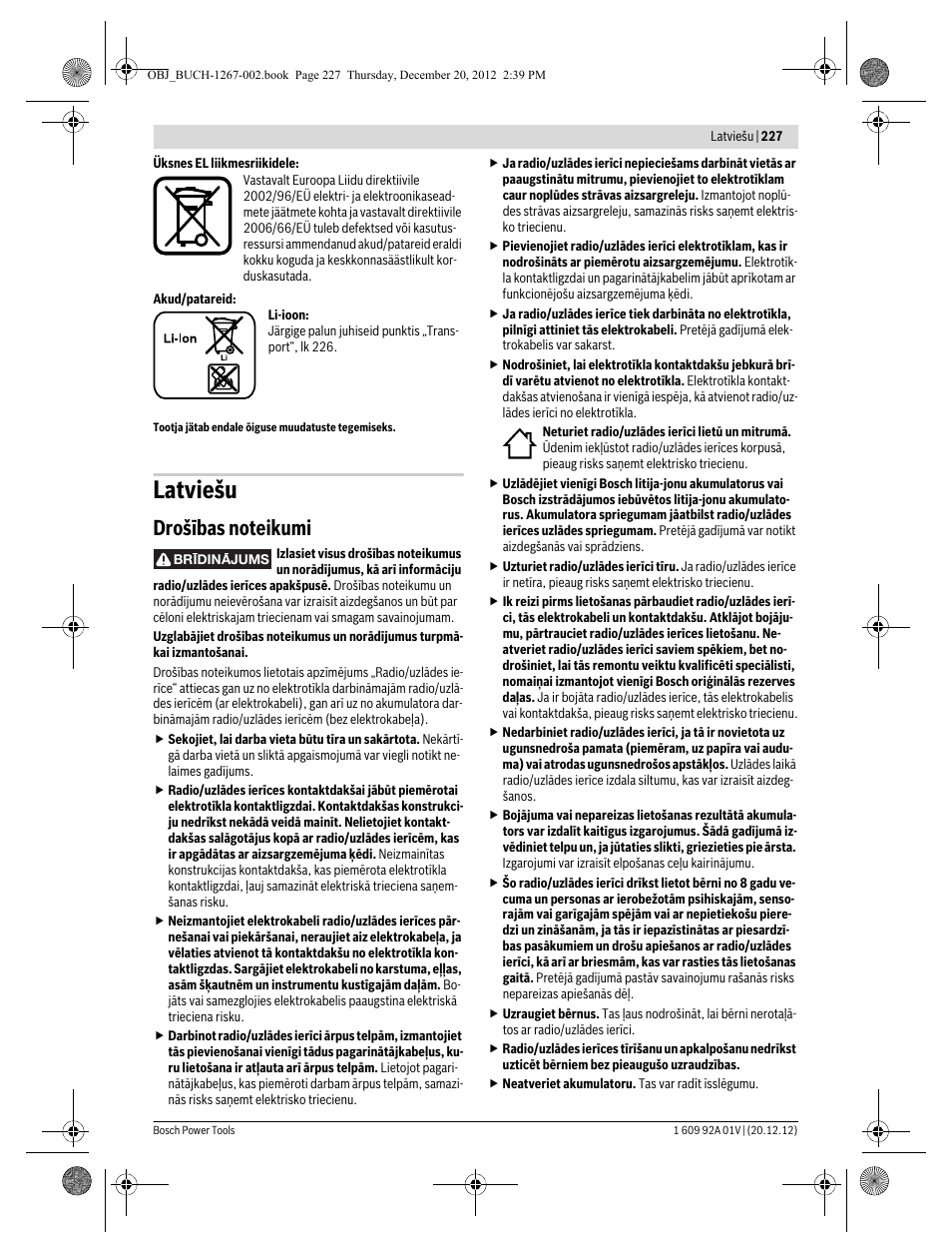 Latviešu | Bosch GML 50 Professional User Manual | Page 227 / 262