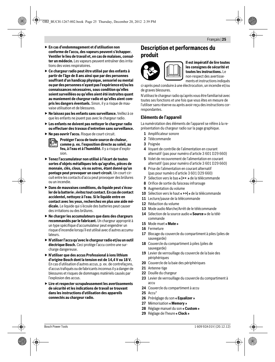 Description et performances du produit | Bosch GML 50 Professional User Manual | Page 25 / 262