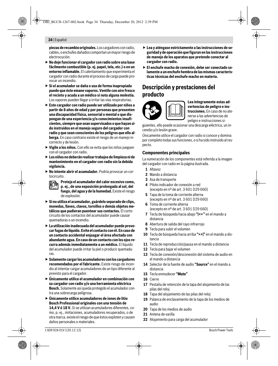 Descripción y prestaciones del producto | Bosch GML 50 Professional User Manual | Page 34 / 262